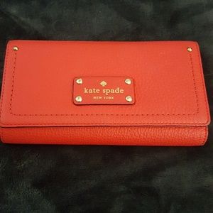 Red kate spade wallet